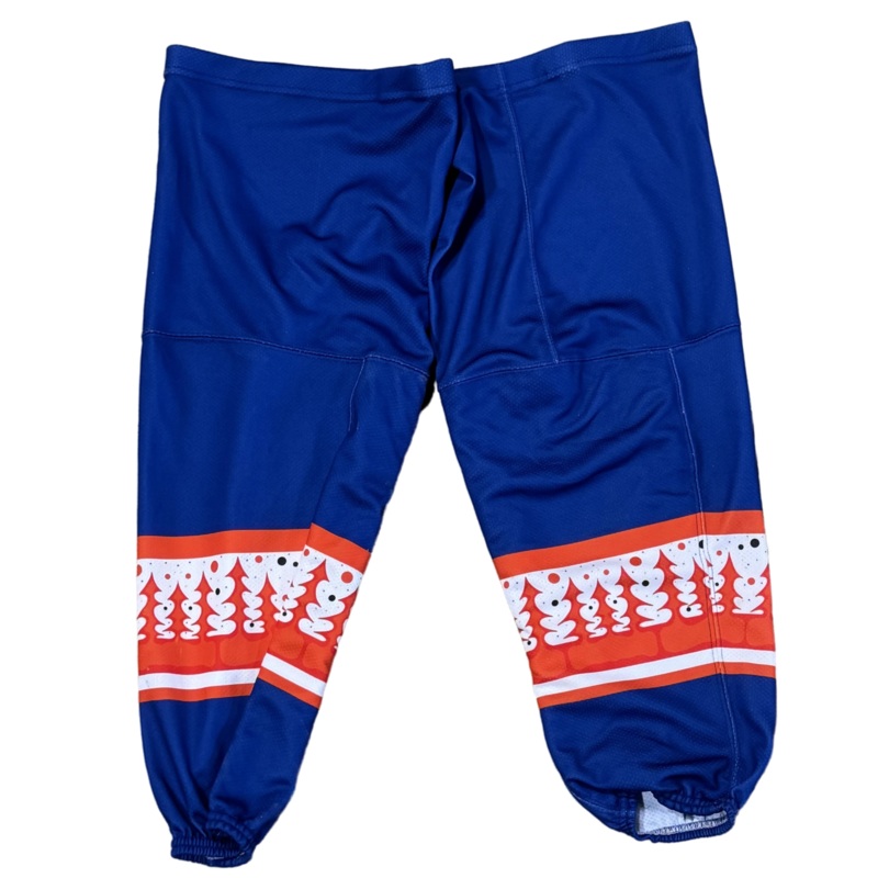 OHL – Used Athletic Knit Hockey Sock – Indigenous Theme (Blue/Orange/White)