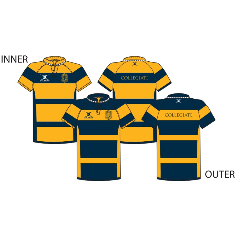 Collegiate Adult’s Amber / Dark Navy Std Reversible S/S Shirt-Senior