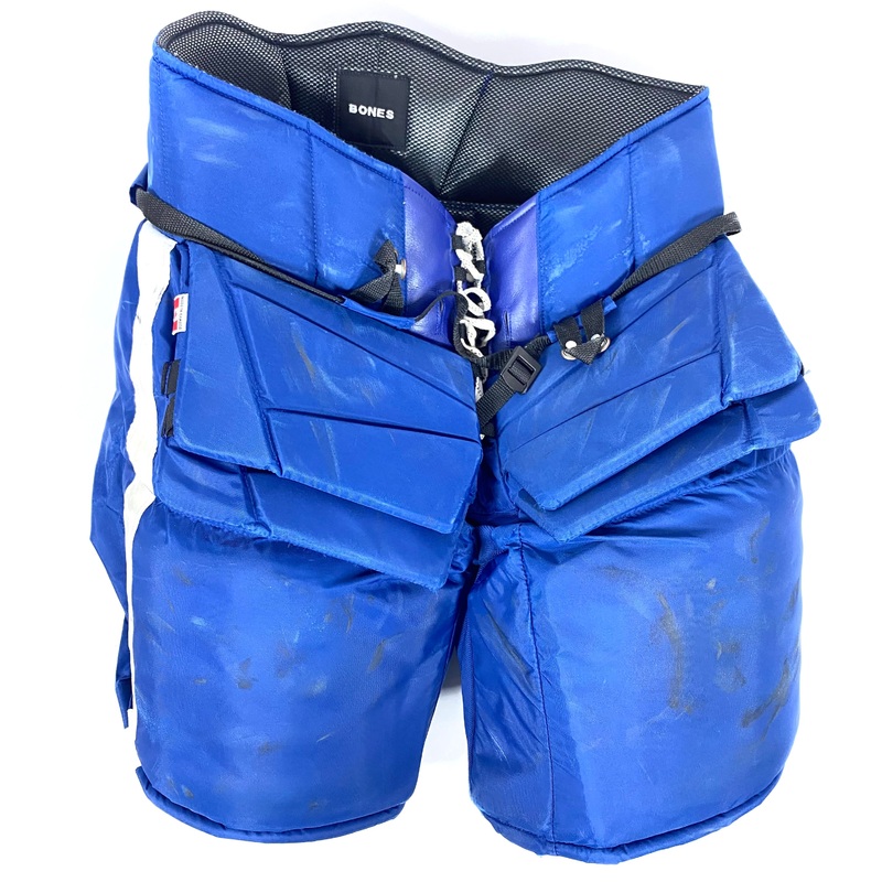 Vaughn Pro Custom – Used NHL Pro Stock Goalie Pant – Martin Jones (Blue/White)