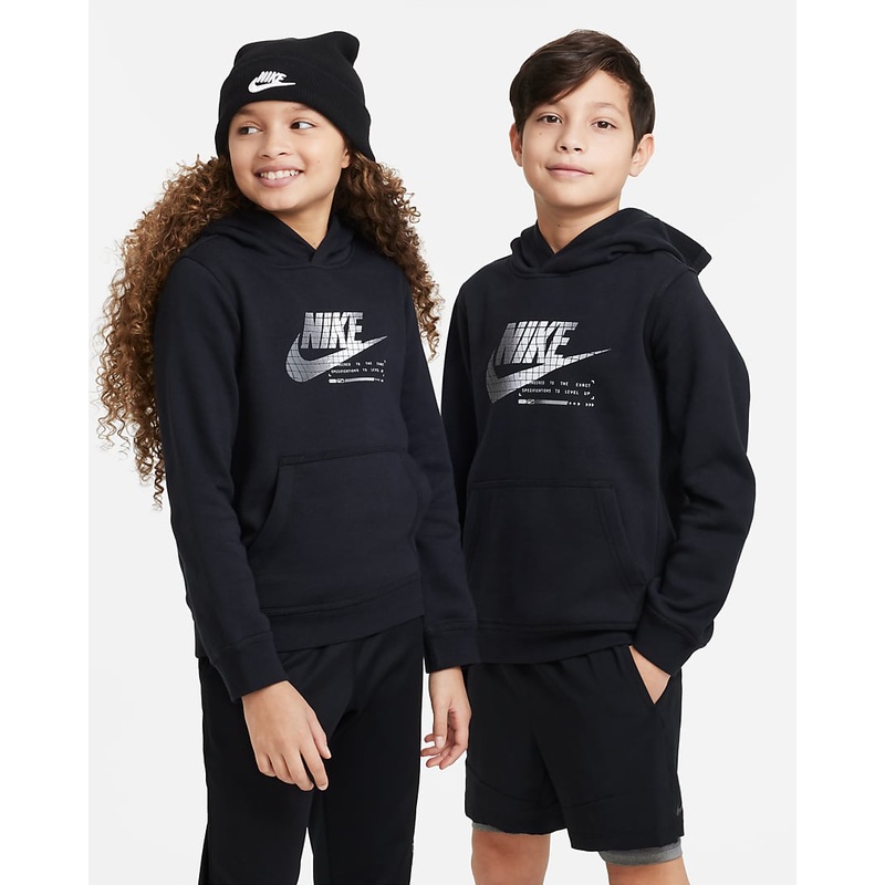 Big Kids’ Sportswear Club Fleece Graphic Pullover Hoodie