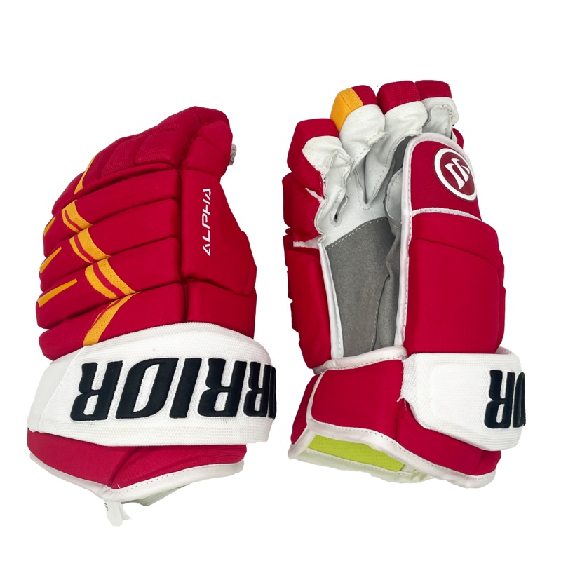 Warrior Alpha DX – NHL Pro Stock Glove (Red/Yellow/White)